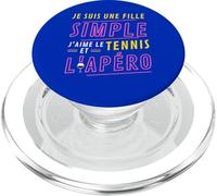 Je suis une Fille Simple J'aime le Tennis et L'Apéro PopSockets PopGrip for MagSafe