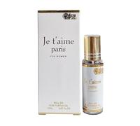Je T'aime Paris 12ml Pure Perfume Oil Long Lasting Luxury Fragrance for Women Elegant and Timeless Aroma Perfect for Special Occasions, Daily Use, or Gifting