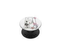 Je T'aime Paris Romantic Café with Eiffel Tower Bicycle PopSockets Adhesive PopGrip