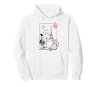 Je T'aime Paris Romantic Café with Eiffel Tower Bicycle Pullover Hoodie