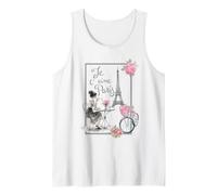 Je T'Aime Paris Romantic Café with Eiffel Tower Bicycle Tank Top