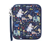 Jeachan Card Case for Yoto cards, Soft Portable Folder with Zipper & 80 Pockets Player & Mini Audiobook Cards, Card Binder Holder with Sleeves for Travel (Woodland Friends)