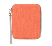 Jeachan Card Case for Yoto cards, Soft Portable Folder with Zipper & 80 Pockets Player & Mini Audiobook Cards, Card Binder Holder with Sleeves for Travel (Orange)
