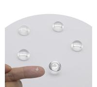 Jeada 5pcs Optical Glass Lens 4mm 0.16Inch Flat-Convex Lens Without Edge Focusing LED Convex Lens for LED Flashlight Bike Head Lamp, Transparent (Φ4mm*H2.3*F3.0)