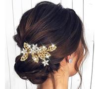 Jeairts Leaf Hair Comb Rhinestone Wedding Hair Pieces Bridal Crystal Hair Accessories for Women