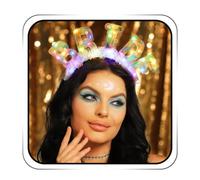 JEAIRTS Light Up Bride Headband Glowing BRIDE Letter Hair Band Led Bachelorette Party Hair Accessories for Women