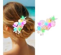 JEAIRTS Light Up Conch Starfish Hair Clip Glow Shell Pearl Boho Beach Mermaid Hair Accessories