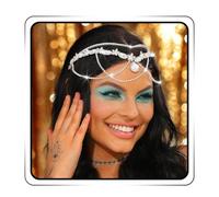 JEAIRTS Rhinestone Bride Wedding Headband Silver Crystal Princess Headpiece Sparly Bridal Hair Jewelry Accessories for Women