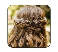 Jeairts Vine Shape Rhinestone Hair Accessories Silver Crystal Wedding Hair Accessories Headpiece Glitter Bridal Hairpiece Accessories for Women