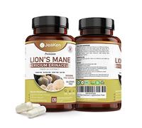 JeaKen - Lions Mane Mushroom, Immune System Booster and Brain Power Supplement, Promotes Cognitive Function and Wellness, 120 Vegan Lions Mane Capsules