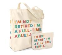 jealance Grandma Grammy Abuela Yaya Cranny Nana Meme Gigi Mimi Gifts Cosmetic Bags Canvas Tote Bag Birthday Christmas, Abuela 1151, 9.8*6.9 inches