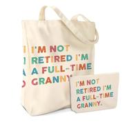 jealance Grandma Grammy Abuela Yaya Cranny Nana Meme Gigi Mimi Gifts Cosmetic Bags Canvas Tote Bag Birthday Christmas, Cranny 1153, 9.8*6.9 inches