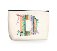 jealance Personalized Makeup Bag Cosmetic Bag Monogrammed Gifts for Women Travel Toiletry Bag Aesthetic Makeup Organizer, D 1336, 9.7*6.8 inches