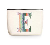 jealance Personalized Makeup Bag Cosmetic Bag Monogrammed Gifts for Women Travel Toiletry Bag Aesthetic Makeup Organizer, E 1337, 9.7*6.8 inches