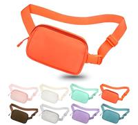jealkip Fanny Pack Crossbody Bag for Women and Men, Belt Bag for Hiking Bum Bag with Adjustable Strap, Waist pack for Running Workout Sports Travel, Tropical Orange, L, Fanny Pack