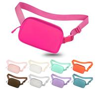 jealkip Fanny Pack Crossbody Bag for Women and Men, Belt Bag for Hiking Bum Bag with Adjustable Strap, Waist pack for Running Workout Sports Travel, Fuchsia, 9.44 x 5.51 x 1.57 inches, Fanny Pack