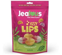 Jealous Sweets Fizzy Lips Sharing Bag - Vegan Sour Gummies, 10x125g Bulk Pack