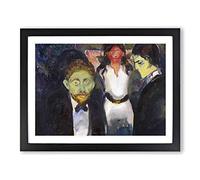 Jealousy By Edvard Munch Classic Painting Framed Print | A3 Black Framed Wall Art | Ready to Hang | Classic Historical Picture | Living Room Bedroom Lounge Office
