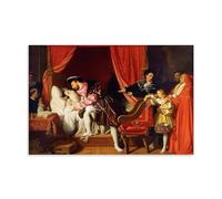 Jean Auguste Dominique Ingres Masterpiece Poster《I Receives The Last Breaths of Leonardo Da Vinci》 Room Aesthetic Print Art Wall Painting Canvas Modern Bedroom Decor 12x18inch(30x45cm)