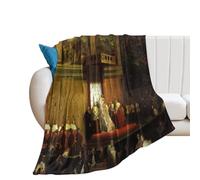 Jean-Auguste-Dominique Ingres Pope Pius VII in The Sistine Chapel Poster Fleece Blanket All Season Use Cozy Plush Lightweight Flannel Throw Blankets for Couch Sofa Bed 60"x80"
