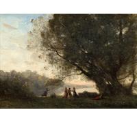 Jean-Baptiste-Camille Corot: Dance under the Trees at the Edge of the Lake, 1865-1870