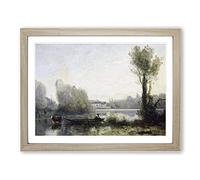 Jean Baptiste Camille Corot Landscape Classic Painting Framed Wall Art Print, Ready to Hang Picture for Living Room Bedroom Home Office Décor, Oak A3 (46 x 34 cm)