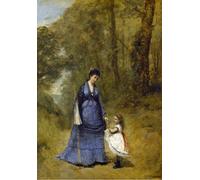 Jean-Baptiste-Camille Corot: Madame Stumpf and Her Daughter, 1872