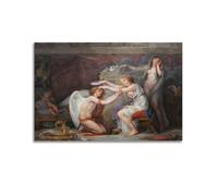 Jean-Baptiste Greuze，Cupid Crowned by Psyche Canvas Print Wall Decor 12x18inch