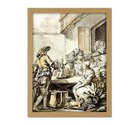 Jean Baptiste Greuze Savoyard With A Dancing Doll Large Framed Art Print Poster Wall Decor 18x24