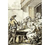 Jean Baptiste Greuze Savoyard With A Dancing Doll Large Wall Art Print Canvas Premium Poster Mural
