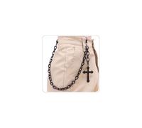 Jean Chains for Men Women Punk Hip Hop Pants Chain Gothic Black Cross Pant Chain Spider Web Spider Rivets Ghost Emo Accessories Halloween Cosplay Grunge Jewelry, Middle, Non-Precious Metal, No
