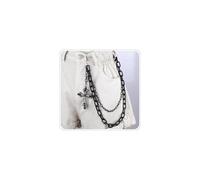 Jean Chains for Men Women Punk Hip Hop Pants Chain Gothic Black Cross Pant Chain Spider Web Spider Rivets Ghost Emo Accessories Halloween Cosplay Grunge Jewelry, Middle, Non-Precious Metal, No