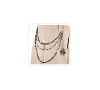 Jean Chains for Men Women Punk Hip Hop Pants Chain Gothic Black Cross Pant Chain Spider Web Spider Rivets Ghost Emo Accessories Halloween Cosplay Grunge Jewelry, Middle, Non-Precious Metal, No