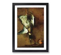 Jean Chardin Still Life (3) Framed Print | A2 Oak Framed Wall Art | Ready to Hang | Modern Nature Picture | Living Room Bedroom Lounge Office