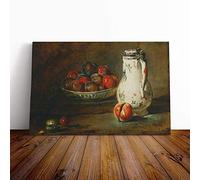 Jean Chardin Still Life (4) Canvas Print | Gallery Wrapped 30mm Frame Wall Art | 24x16 inches | Ready to Hang | Modern Still Life Picture | Living Room Bedroom Lounge Office
