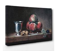 Jean Chardin Still Life (7) Canvas Print | Gallery Wrapped 30mm Frame Wall Art | 30x20 inches | Ready to Hang | Modern Still Life Picture | Living Room Bedroom Lounge Office