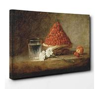 Jean Chardin Still Life Canvas Print | Gallery Wrapped 30mm Frame Wall Art | 30x20 inches | Ready to Hang | Modern Still Life Picture | Living Room Bedroom Lounge Office