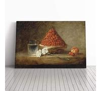 Jean Chardin Still Life Canvas Print | Gallery Wrapped 30mm Frame Wall Art | 30x20 inches | Ready to Hang | Modern Still Life Picture | Living Room Bedroom Lounge Office