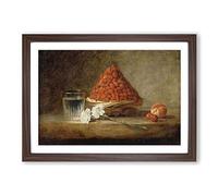 Jean Chardin Still Life Framed Print | A2 Walnut Framed Wall Art | Ready to Hang | Modern Nature Picture | Living Room Bedroom Lounge Office