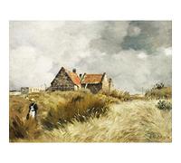 Jean Charles Cazin Cottage In The Dunes Kunstdruck auf Leinwand, großes Wandbild