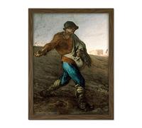 Jean Francois Millet The Sower Large Framed Art Print Poster Wall Decor 18x24