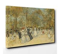 Jean-Francois Raffaelli Landscape with People (2) Canvas Print | Gallery Wrapped 30mm Frame Wall Art | 30x20 inches | Ready to Hang | Modern Landscape Picture | Living Room Bedroom Lounge Office