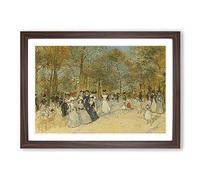 Jean-Francois Raffaelli Landscape with People (2) Framed Print | A2 Walnut Framed Wall Art | Ready to Hang | Modern Nature Picture | Living Room Bedroom Lounge Office