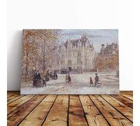 Jean-Francois Raffaelli Landscape with People (3) Canvas Print | Gallery Wrapped 30mm Frame Wall Art | 30x20 inches | Ready to Hang | Modern Landscape Picture | Living Room Bedroom Lounge Office