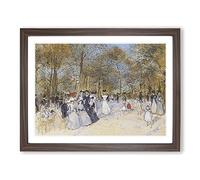 Jean Francois Raffaelli Landscape with People No.2 Classic Painting Framed Print | A4 Walnut Framed Wall Art | Ready to Hang | Classic Historical Picture | Living Room Bedroom Lounge Office
