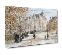 Jean Francois Raffaelli Landscape with People No.3 Canvas Print | Gallery Wrapped 30mm Frame Wall Art | 30x20 inches | Ready to Hang | Classic Landscape Picture | Living Room Bedroom Lounge Office