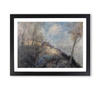 Jean Francois Raffaelli The Route Abandoned Classic Painting Framed Wall Art Print, Ready to Hang Picture for Living Room Bedroom Home Office Décor, Black A2 (64 x 46 cm)