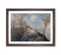 Jean Francois Raffaelli The Route Abandoned Classic Painting Framed Wall Art Print, Ready to Hang Picture for Living Room Bedroom Home Office Décor, Walnut A4 (34 x 25 cm)