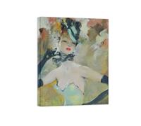 Jean-Gabriel Domergue Famous Painting Print on Canvas. Portrait of Young Girl. Wall Art Picture for Living Room Decor. Reproductions 65x50cm Inner Framed