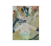 Jean-Gabriel Domergue Famous Painting Print on Canvas. Portrait of Young Girl. Wall Art Picture for Living Room Decor. Reproductions 105x80cm Unframed